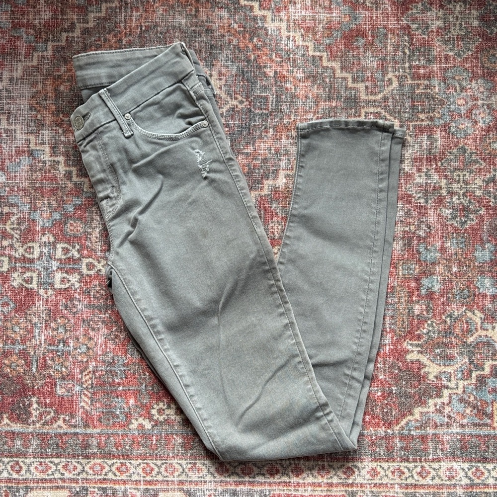 MOTHER Gray Skinny Jeans